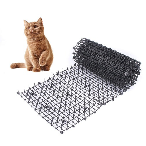 B21307 สวนดอกไม้ Anti-Cat Net พลาสติก Thorn Pad Drive Cat Net, 3 PCS S 49x13cm, M 200x28cm, L 400x28cm