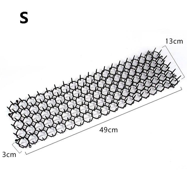 B21307 สวนดอกไม้ Anti-Cat Net พลาสติก Thorn Pad Drive Cat Net, 3 PCS S 49x13cm, M 200x28cm, L 400x28cm