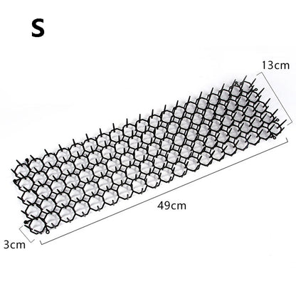 B21307 สวนดอกไม้ Anti-Cat Net พลาสติก Thorn Pad Drive Cat Net, 3 PCS S 49x13cm, M 200x28cm, L 400x28cm
