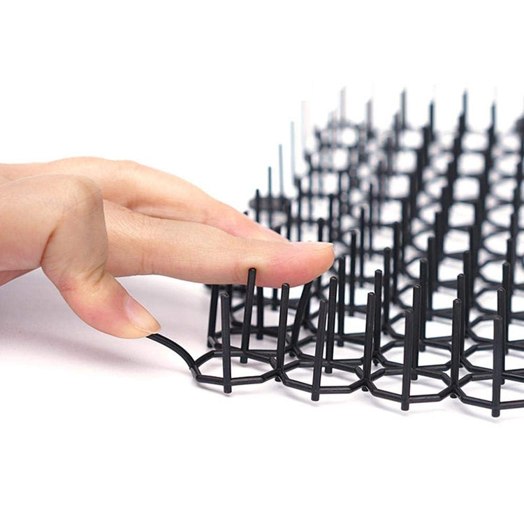 B21307 สวนดอกไม้ Anti-Cat Net พลาสติก Thorn Pad Drive Cat Net, 3 PCS S 49x13cm, M 200x28cm, L 400x28cm
