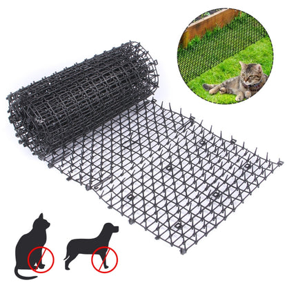 B21307 สวนดอกไม้ Anti-Cat Net พลาสติก Thorn Pad Drive Cat Net, 3 PCS S 49x13cm, M 200x28cm, L 400x28cm