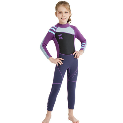 DIVE & SAIL WS-18818 ชุดดำน้ำสำหรับเด็กชิ้นเดียวดำน้ำดูปะการังอุ่นชุดว่ายน้ำป้องกันแมงกะพรุน, S, M, L, XL, XXL