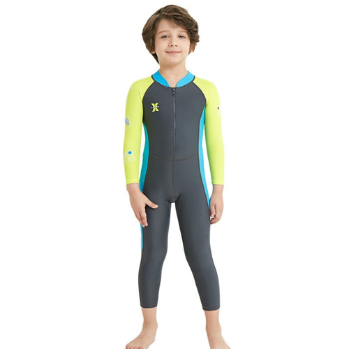 DIVE&SAIL ชุดดำน้ำสำหรับเด็กชุดว่ายน้ำวันพีชแขนยาวกลางแจ้งชุดว่ายน้ำกันแดด, S, M, L, XL, XXL