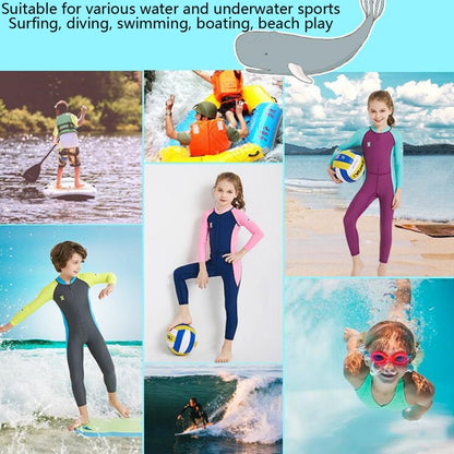 DIVE&SAIL ชุดดำน้ำสำหรับเด็กชุดว่ายน้ำวันพีชแขนยาวกลางแจ้งชุดว่ายน้ำกันแดด, S, M, L, XL, XXL