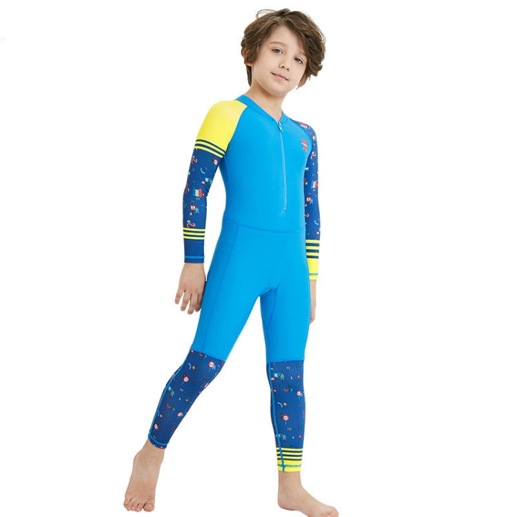 DIVE & SAIL LS-18822 ชุดดำน้ำสำหรับเด็กครีมกันแดดกลางแจ้งชุดว่ายน้ำชิ้นเดียว, S, M, L, XL, XXL