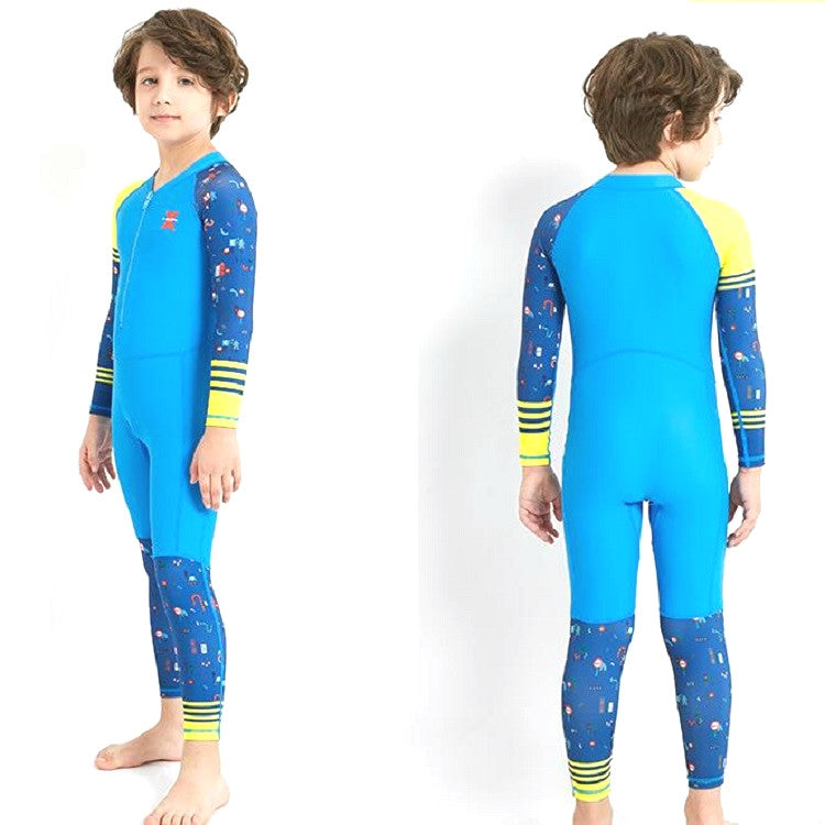 DIVE & SAIL LS-18822 ชุดดำน้ำสำหรับเด็กครีมกันแดดกลางแจ้งชุดว่ายน้ำชิ้นเดียว, S, M, L, XL, XXL