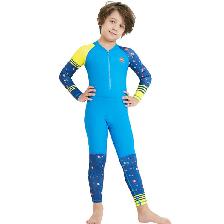 DIVE & SAIL LS-18822 ชุดดำน้ำสำหรับเด็กครีมกันแดดกลางแจ้งชุดว่ายน้ำชิ้นเดียว, S, M, L, XL, XXL