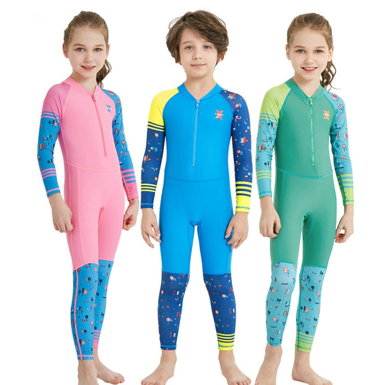 DIVE & SAIL LS-18822 ชุดดำน้ำสำหรับเด็กครีมกันแดดกลางแจ้งชุดว่ายน้ำชิ้นเดียว, S, M, L, XL, XXL
