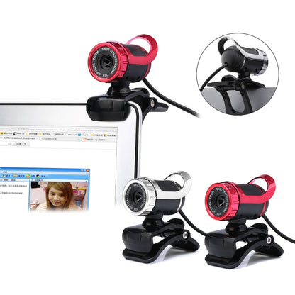HXSJ A859 480P หลักสูตรเครือข่ายคอมพิวเตอร์ กล้อง วิดีโอ USB กล้อง ไมโครโฟนดูดซับเสียงในตัว, Red, Black, No Camera Function Black, No Camera Function  Red