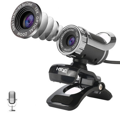 HXSJ A859 480P หลักสูตรเครือข่ายคอมพิวเตอร์ กล้อง วิดีโอ USB กล้อง ไมโครโฟนดูดซับเสียงในตัว, Red, Black, No Camera Function Black, No Camera Function  Red