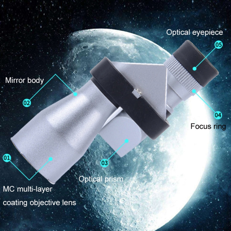FEIRSH 8x20 กล้องโทรทรรศน์ตาข้างเดียวมุมกลางแจ้ง Low Light Night Vision กล้องโทรทรรศน์แบบพกพา, 8x20 Red Film