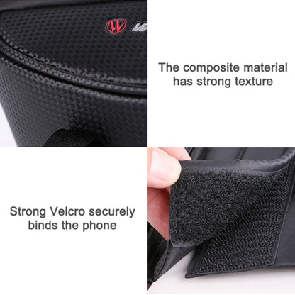 WHEEL UP Anti-Splashingหน้าจอสัมผัสกระเป๋าโทรศัพท์มือถือสำหรับจักรยานจักรยานเสือภูเขาด้านหน้าBeamกระเป๋าขี่Handlebarกระเป๋า, Black and Red