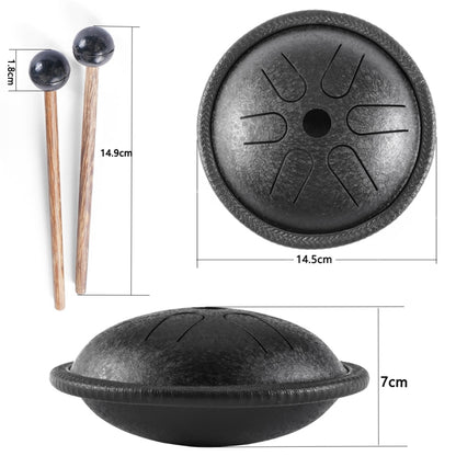 5.5 นิ้ว Pocket Drum Ethereal มือกลอง Leisure Travel Percussion Instrument