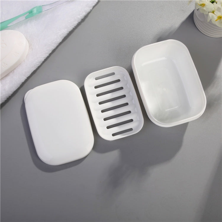 6 ชิ้นห้องน้ำที่วางสบู่ท่อระบายน้ำพลาสติกปิดผนึกกล่องสบู่เดินทาง, Soap Holder