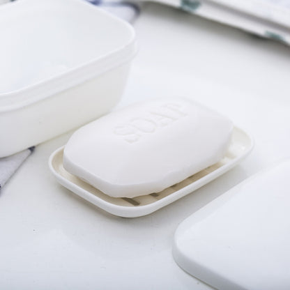 6 ชิ้นห้องน้ำที่วางสบู่ท่อระบายน้ำพลาสติกปิดผนึกกล่องสบู่เดินทาง, Soap Holder