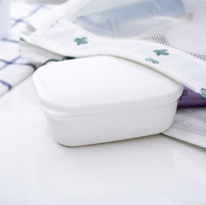 6 ชิ้นห้องน้ำที่วางสบู่ท่อระบายน้ำพลาสติกปิดผนึกกล่องสบู่เดินทาง, Soap Holder