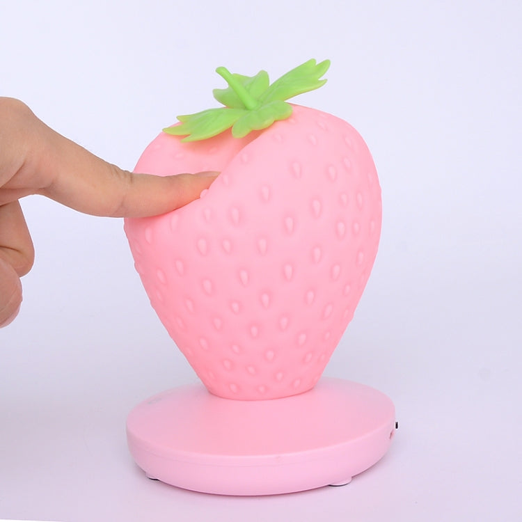 Creative Home LED ซิลิโคนสตรอเบอร์รี่ Night Light USB ชาร์จข้างเตียงตกแต่งบรรยากาศแสง, Pink Strawberry, Red Strawberry, White Strawberry