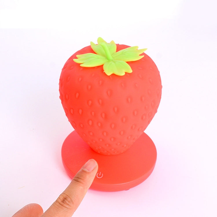 Creative Home LED ซิลิโคนสตรอเบอร์รี่ Night Light USB ชาร์จข้างเตียงตกแต่งบรรยากาศแสง, Pink Strawberry, Red Strawberry, White Strawberry
