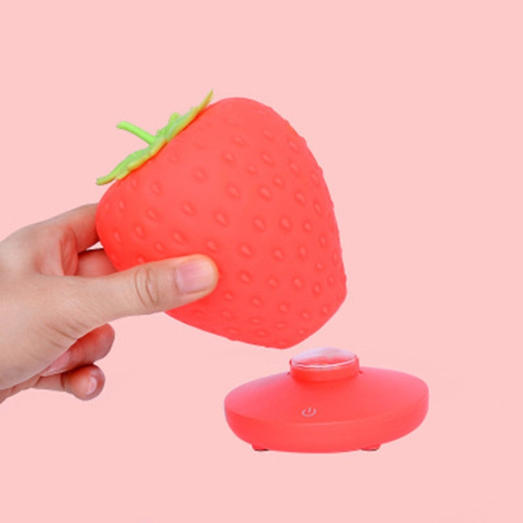 Creative Home LED ซิลิโคนสตรอเบอร์รี่ Night Light USB ชาร์จข้างเตียงตกแต่งบรรยากาศแสง, Pink Strawberry, Red Strawberry, White Strawberry