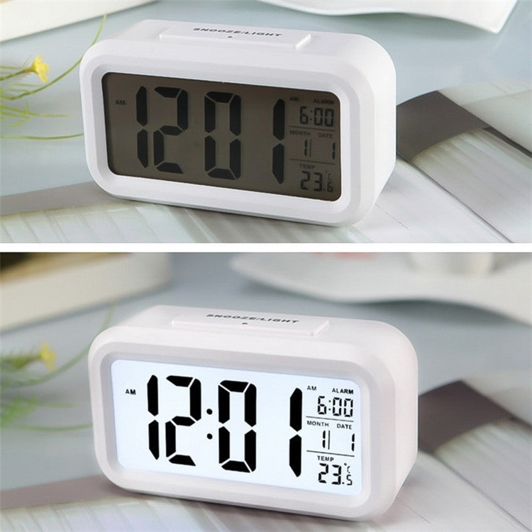 ประเภทอุณหภูมิ Lazy Snooze Alarm ปิดเสียงนาฬิกาอิเล็กทรอนิกส์ Backlit, Battery(White), Battery(Green), Battery(Black), Battery(Blue), Battery(Rose Red)