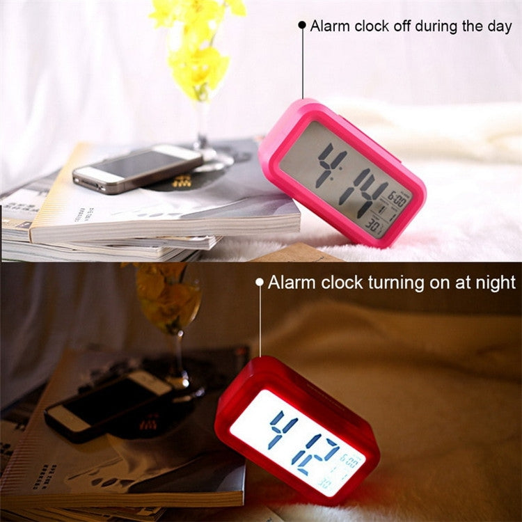 ประเภทอุณหภูมิ Lazy Snooze Alarm ปิดเสียงนาฬิกาอิเล็กทรอนิกส์ Backlit, Battery(White), Battery(Green), Battery(Black), Battery(Blue), Battery(Rose Red)