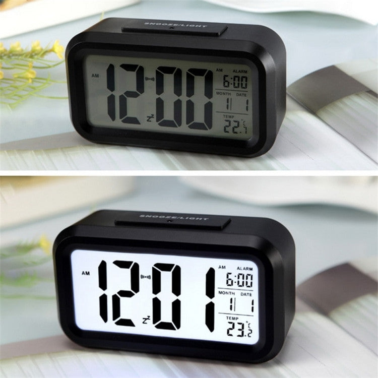 ประเภทอุณหภูมิ Lazy Snooze Alarm ปิดเสียงนาฬิกาอิเล็กทรอนิกส์ Backlit, Battery(White), Battery(Green), Battery(Black), Battery(Blue), Battery(Rose Red)