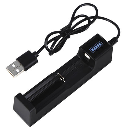 10 ชิ้น USB 18650 แบตเตอรี่ ที่ใส่ช่องเดียวที่ชาร์จพร้อมฟังก์ชั่นไฟฉาย