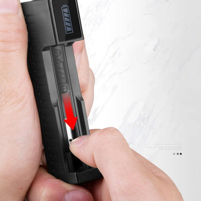10 ชิ้น USB 18650 แบตเตอรี่ ที่ใส่ช่องเดียวที่ชาร์จพร้อมฟังก์ชั่นไฟฉาย