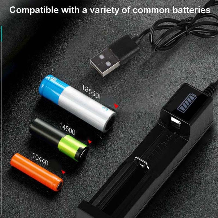 10 ชิ้น USB 18650 แบตเตอรี่ ที่ใส่ช่องเดียวที่ชาร์จพร้อมฟังก์ชั่นไฟฉาย