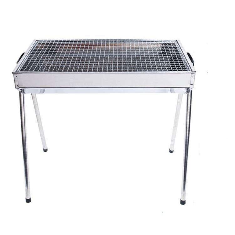 HZ-003 เตาย่างบาร์บีคิวกลางแจ้งแบบพกพาเตาสแตนเลสที่ใช้ในครัวเรือนชั้นวางบาร์บีคิวถ่าน, M, L