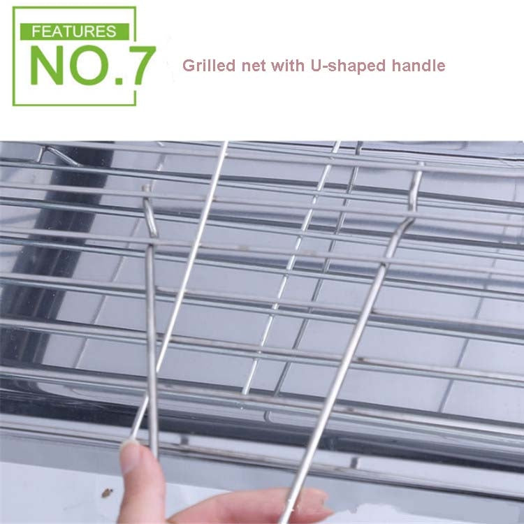 HZ-003 เตาย่างบาร์บีคิวกลางแจ้งแบบพกพาเตาสแตนเลสที่ใช้ในครัวเรือนชั้นวางบาร์บีคิวถ่าน, M, L