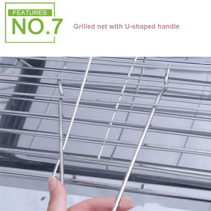 HZ-003 เตาย่างบาร์บีคิวกลางแจ้งแบบพกพาเตาสแตนเลสที่ใช้ในครัวเรือนชั้นวางบาร์บีคิวถ่าน, M, L