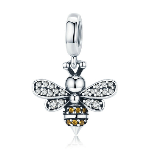 S925 เงินสเตอร์ลิง Bee Story Charm DIY สร้อยข้อมือลูกปัด, SCC821