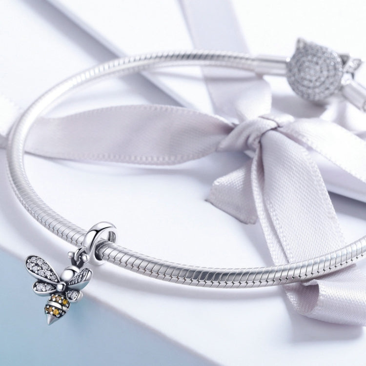S925 เงินสเตอร์ลิง Bee Story Charm DIY สร้อยข้อมือลูกปัด, SCC821