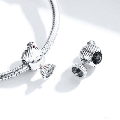 S925 เงินสเตอร์ลิงสาวน้อยลูกปัด DIY สร้อยข้อมืออุปกรณ์เสริม