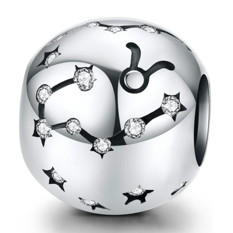 S925 เงินสเตอร์ลิงสิบสอง Constellation ลูกปัด DIY สร้อยข้อมือเครื่องประดับลูกปัดเงิน, Aries, Taurus, Gemini, Cancer, Leo, Virgo, Libra, Scorpio, Sagittarius, Capricorn, Aquarius, Pisces