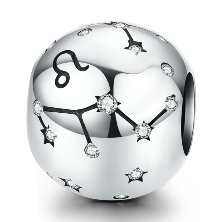S925 เงินสเตอร์ลิงสิบสอง Constellation ลูกปัด DIY สร้อยข้อมือเครื่องประดับลูกปัดเงิน, Aries, Taurus, Gemini, Cancer, Leo, Virgo, Libra, Scorpio, Sagittarius, Capricorn, Aquarius, Pisces
