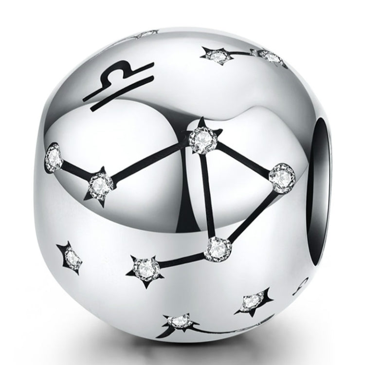 S925 เงินสเตอร์ลิงสิบสอง Constellation ลูกปัด DIY สร้อยข้อมือเครื่องประดับลูกปัดเงิน, Aries, Taurus, Gemini, Cancer, Leo, Virgo, Libra, Scorpio, Sagittarius, Capricorn, Aquarius, Pisces