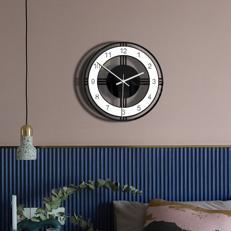 ตกแต่งบ้านรอบ Creative Wall นาฬิกาห้องนั่งเล่นห้องนอนอะคริลิคใส Retro นาฬิกา, CC034