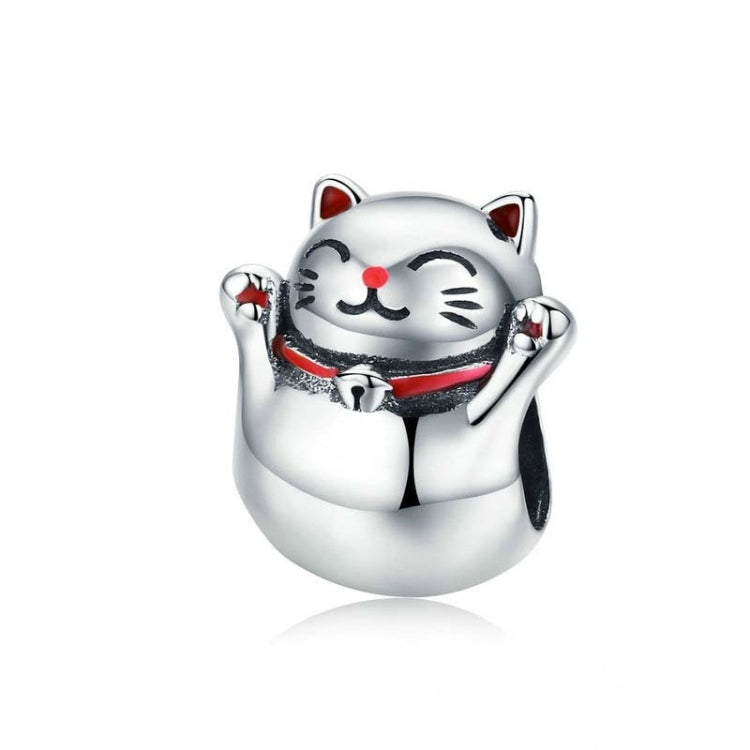 925 เงินสเตอร์ลิง Lucky Cat ลูกปัด DIY สร้อยข้อมือเครื่องประดับอุปกรณ์เสริม, SCC1178