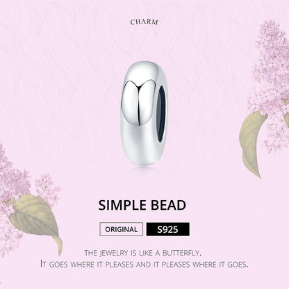 925 เงินสเตอร์ลิง Simple ลูกปัด DIY สร้อยข้อมือเครื่องประดับอุปกรณ์เสริม, SCC1450