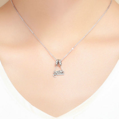 จี้เงินแท้ 925 จี้สร้อยคอแมวน่ารัก, SCC856