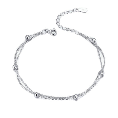 เงินสเตอร์ลิง S925 สร้อยข้อมือผู้หญิงเครื่องประดับ Platinum Plated เครื่องประดับสร้อยข้อมือเงิน, SCB131