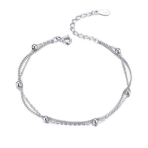 เงินสเตอร์ลิง S925 สร้อยข้อมือผู้หญิงเครื่องประดับ Platinum Plated เครื่องประดับสร้อยข้อมือเงิน, SCB131