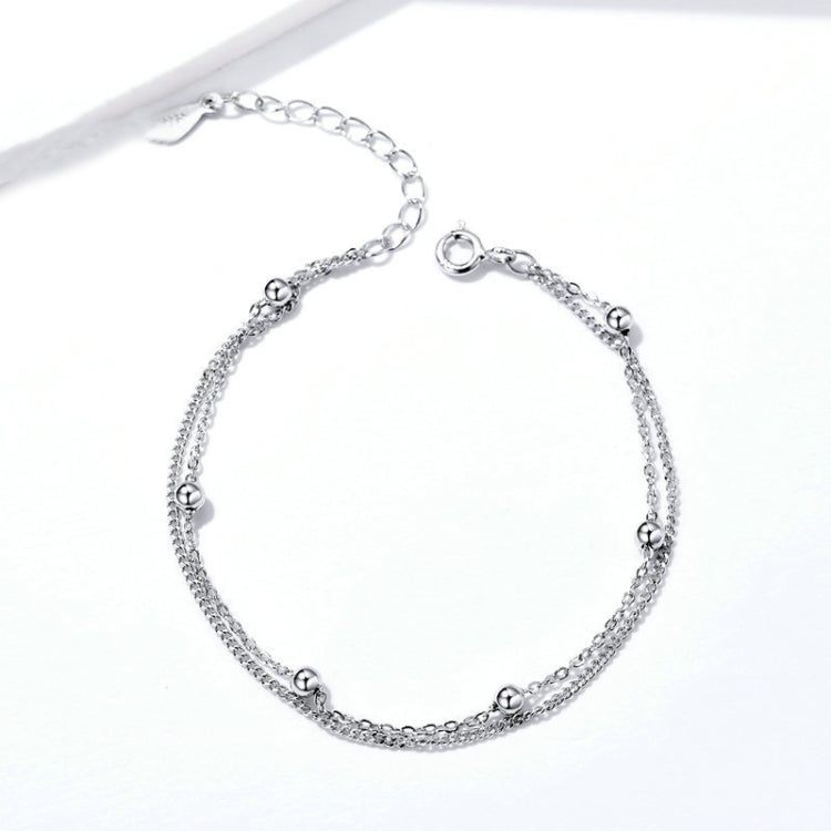 เงินสเตอร์ลิง S925 สร้อยข้อมือผู้หญิงเครื่องประดับ Platinum Plated เครื่องประดับสร้อยข้อมือเงิน, SCB131