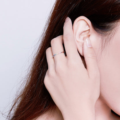 แหวนเงินสเตอร์ลิง S925 แหวนเพทายสี, 7
