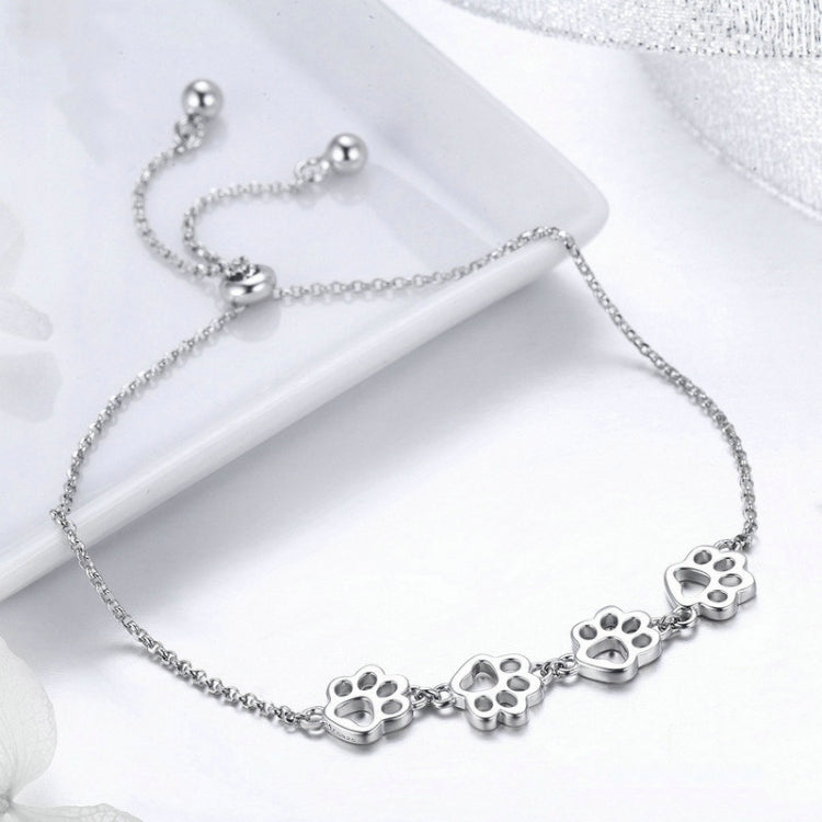 สร้อยข้อมือลายกรงเล็บสัตว์เลี้ยงน่ารัก S925 สร้อยข้อมือหยดน้ำสัตว์เงินสเตอร์ลิง, SCB096