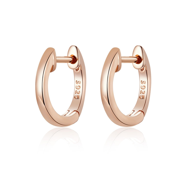 ต่างหูเรียบง่ายเงินสเตอร์ลิง S925 ต่างหูหูหัวเข็มขัด, Rose Gold, Silver, Gold