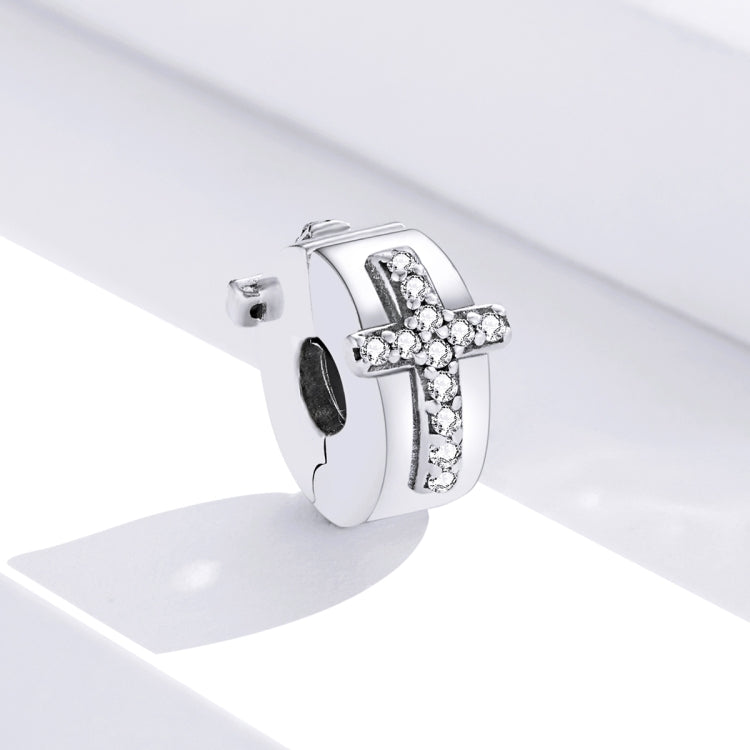 S925 เงินสเตอร์ลิง DIY บุคลิกภาพลูกปัดอุปกรณ์เสริมตำแหน่งข้ามหัวเข็มขัดลูกปัดเงิน