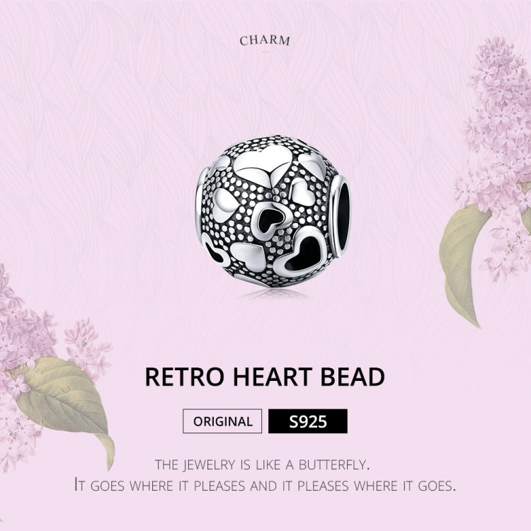 Vintage Love Beaded เงินสเตอร์ลิง S925 รอบลูกปัด DIY สร้อยข้อมือเครื่องประดับอุปกรณ์เสริม